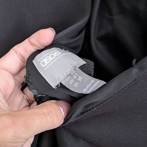 ASOS Design Embroidered Floral Mesh Puff Sleeve Midi Dress - Picture 7 of 7